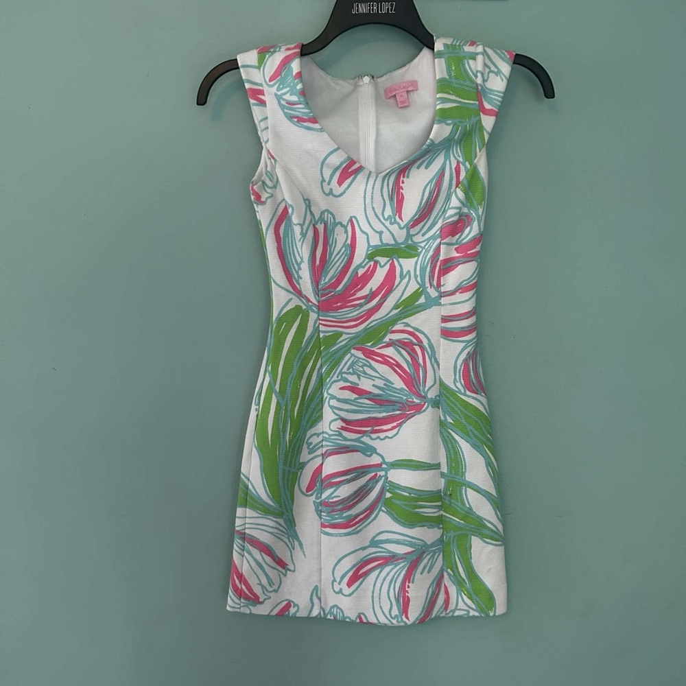 Lilly Pulitzer Pink and Green Sheath Dress